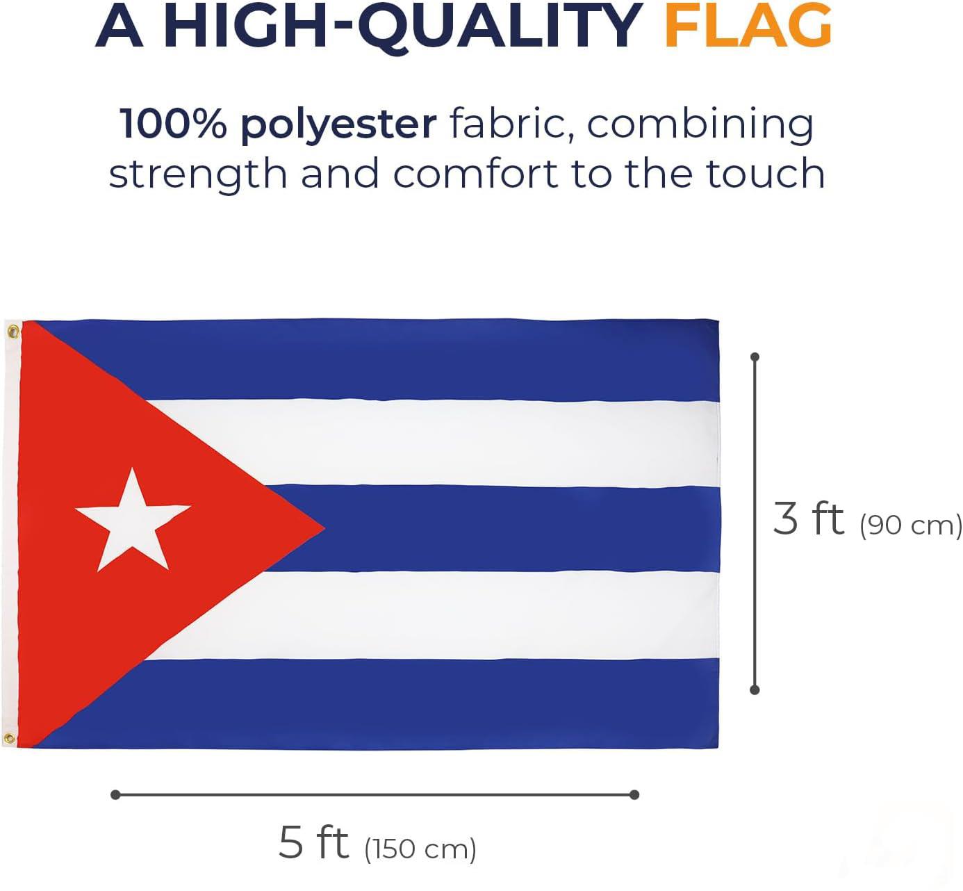 Cuba Flag 5x3ft With Eyelets