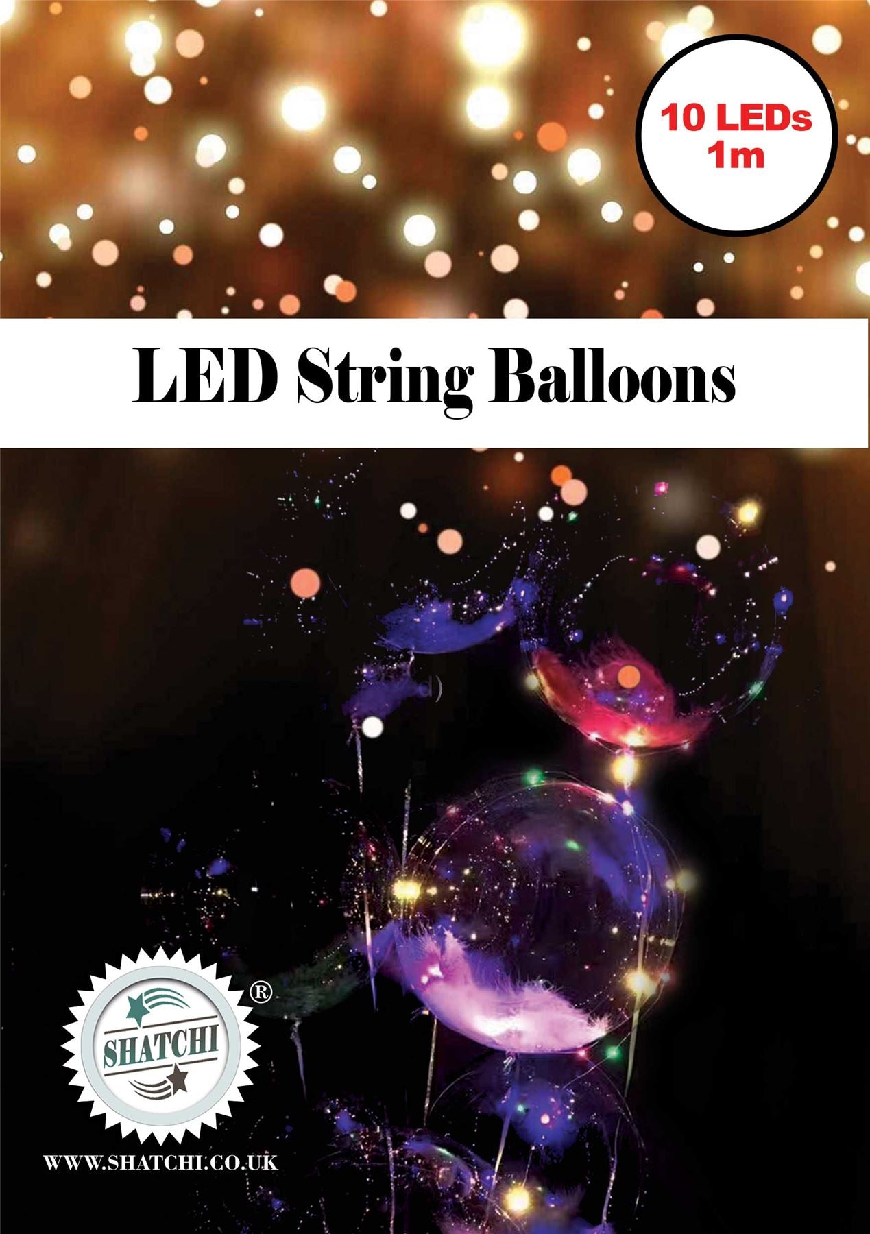 Pink LED Lights Balloon Clear Bubble Helium Balloons