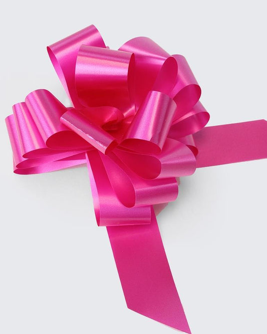 10Pcs 30mm Hot Pink Pull Bows