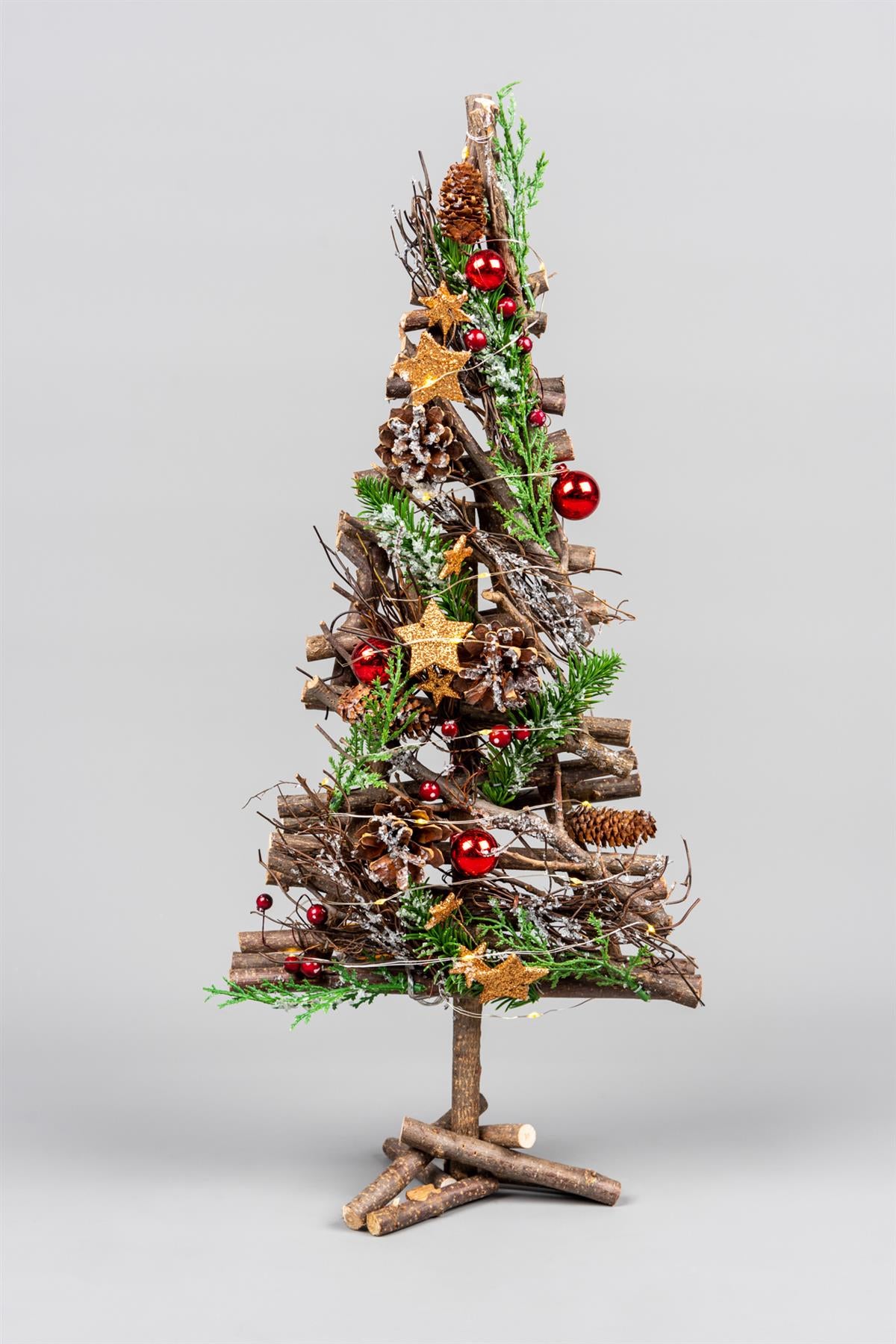 50cm LED Twig Tree - Red/Brown