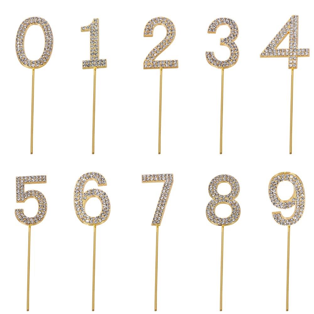 Gold Number 3 Cake Topper