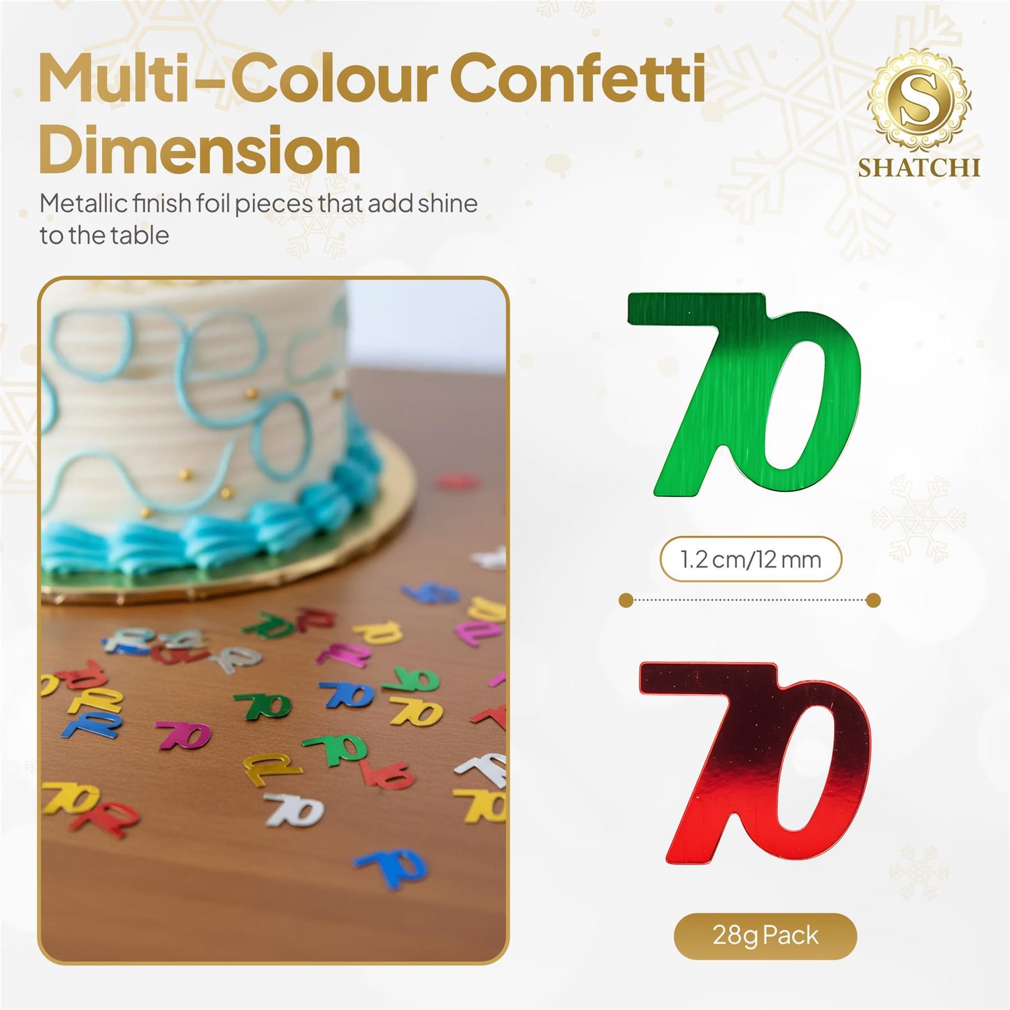 2 x 14g 70th Mix Happy Birthday Confetti