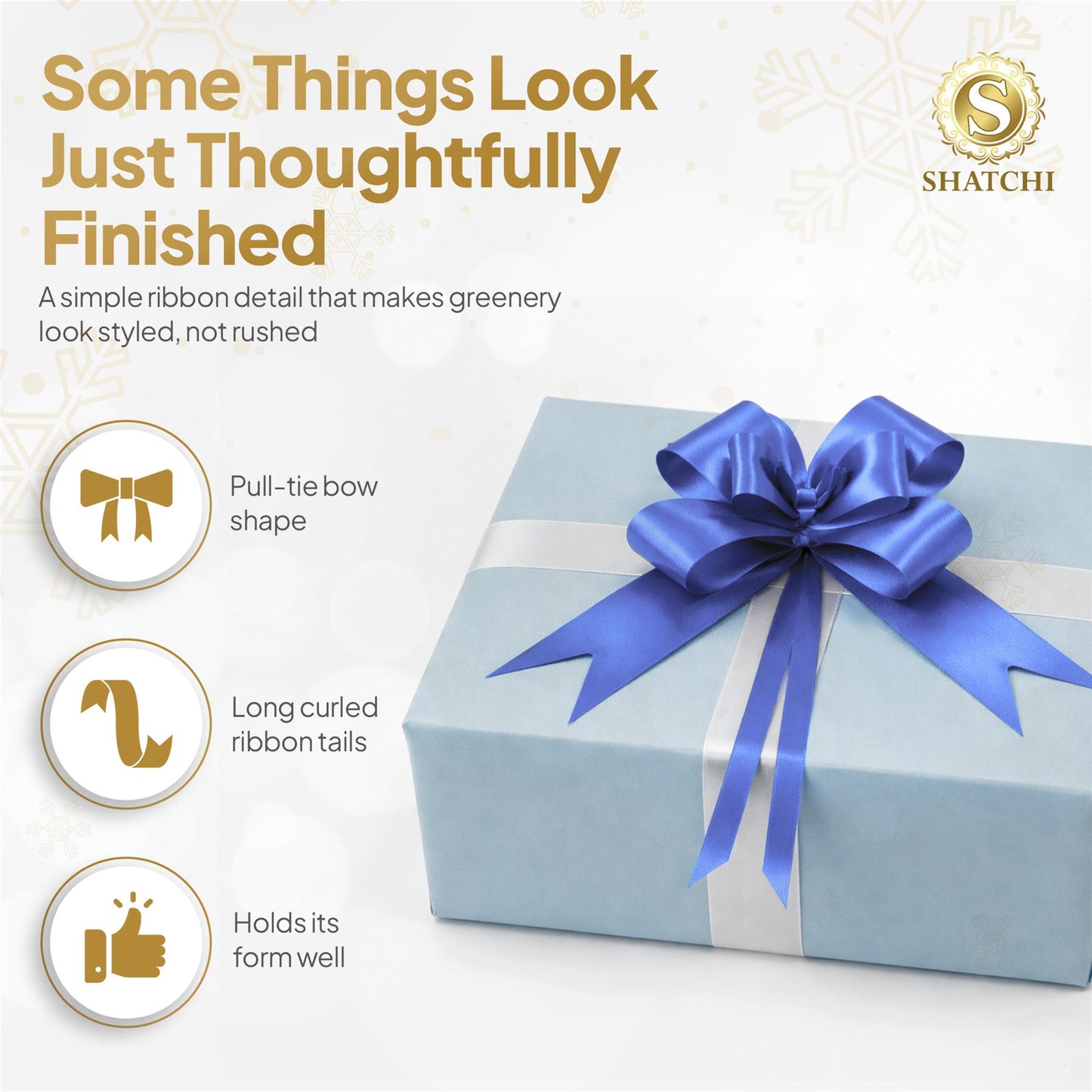 Shatchi 20pcs Navy Blue 50mm/5cm Pull Bows Gift Wrap & Hampers