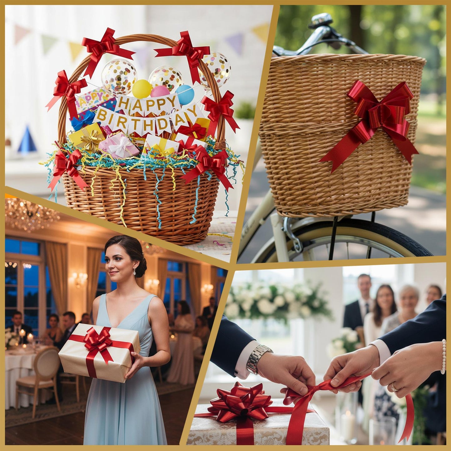 10 Pcs 50mm Red Pullbow