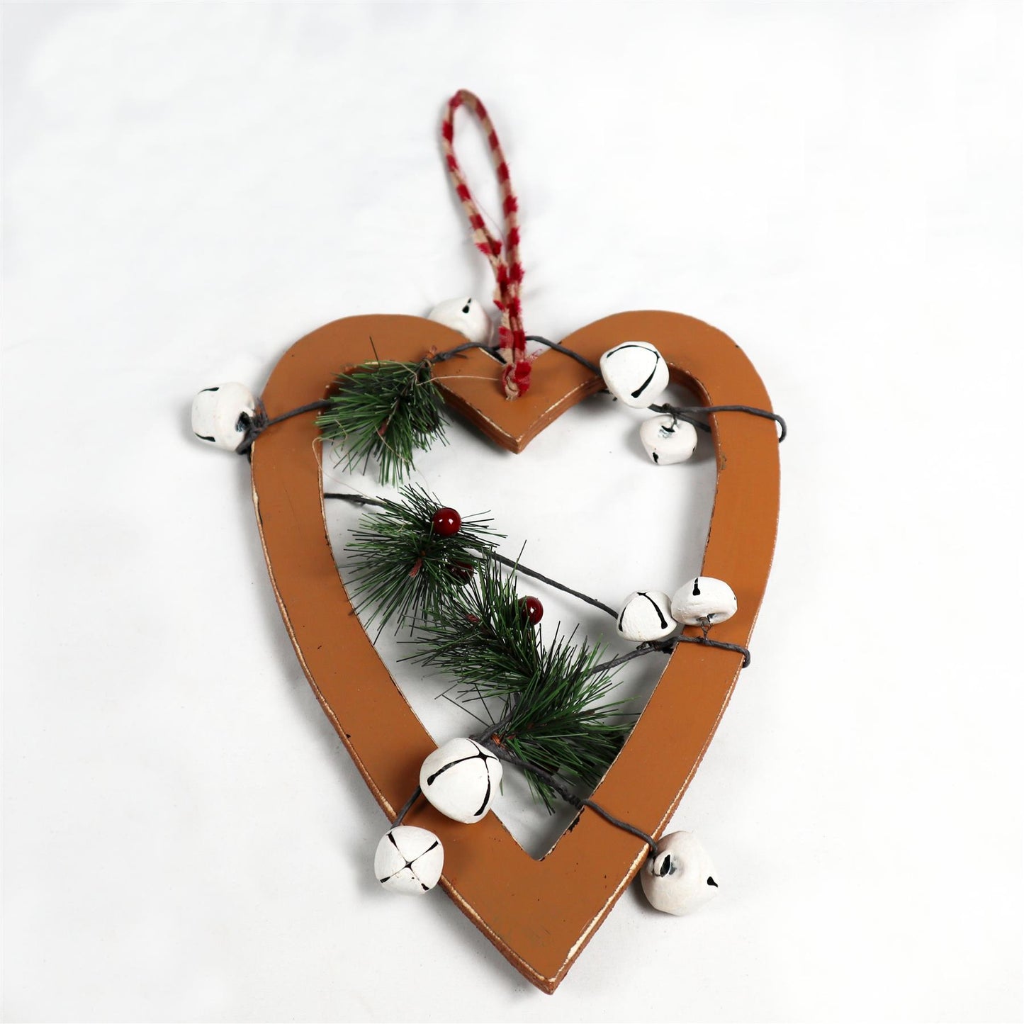 23cm Light Brown Heart Hanging Decorations