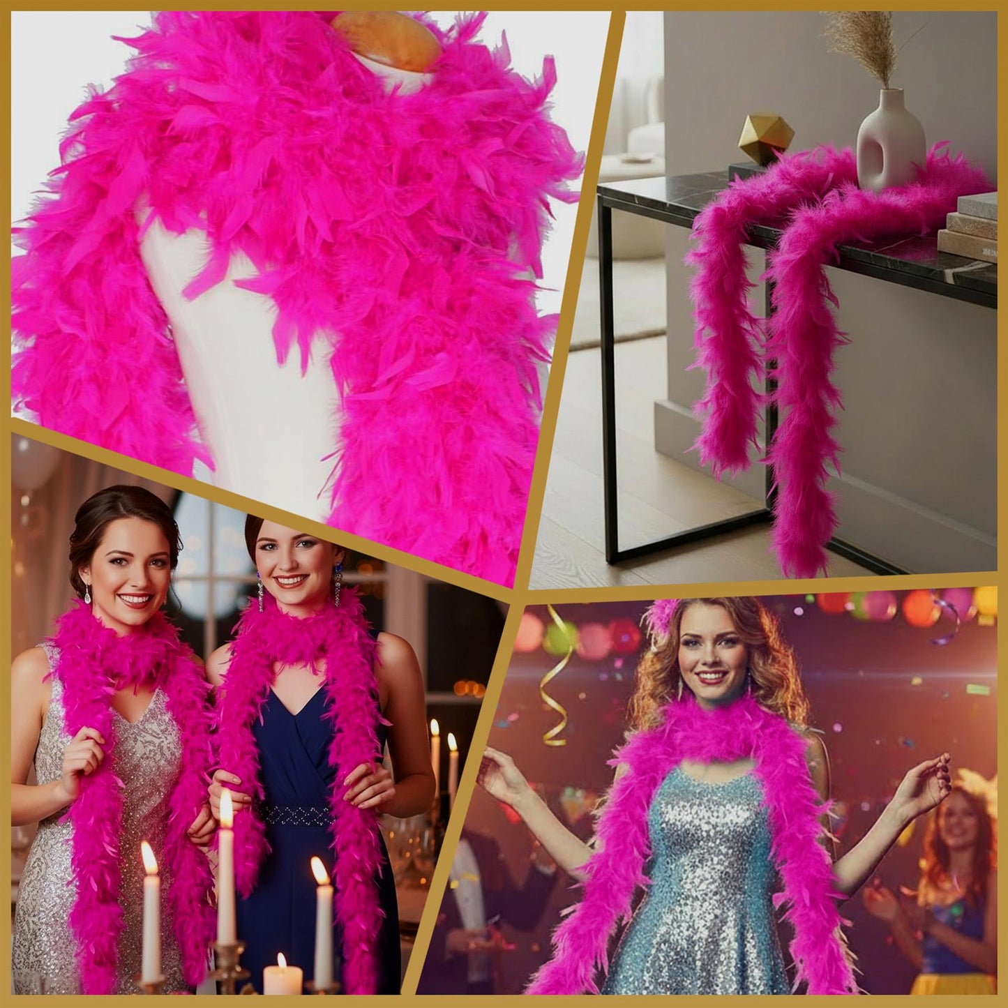 80g Hot Pink Feather Boa