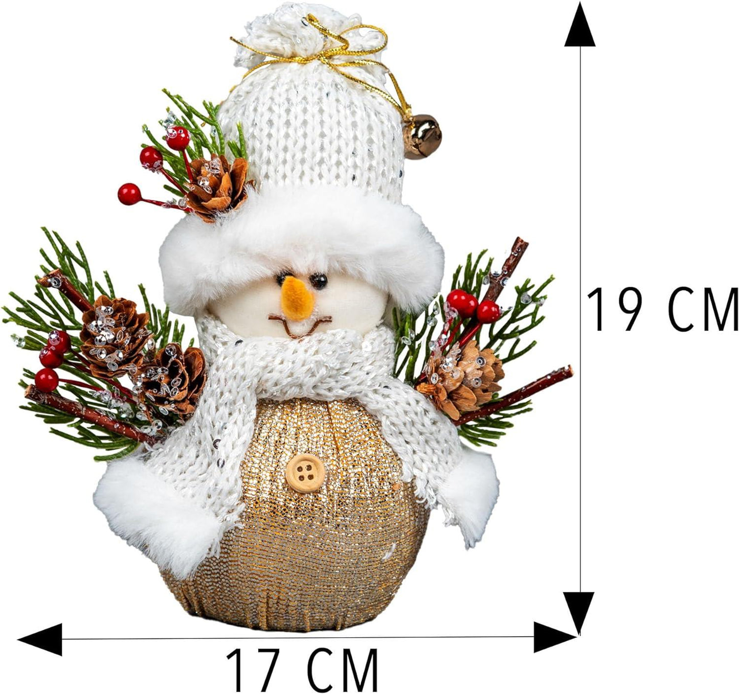 Snowman Decorative Free Standing Figurine 19cm