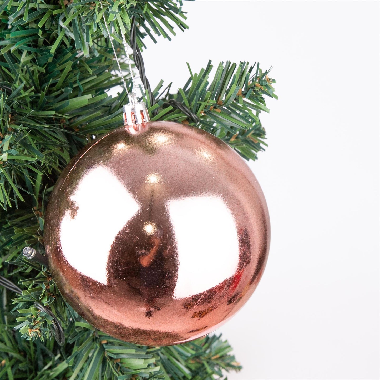 BAUBLES ROSE GOLD 10cm - 6pcs Set PVC