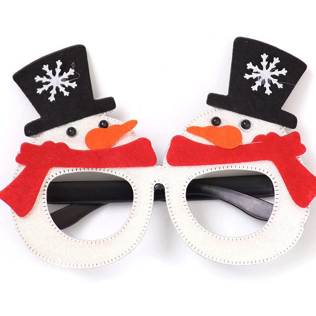 White Snowman Christmas Glasses