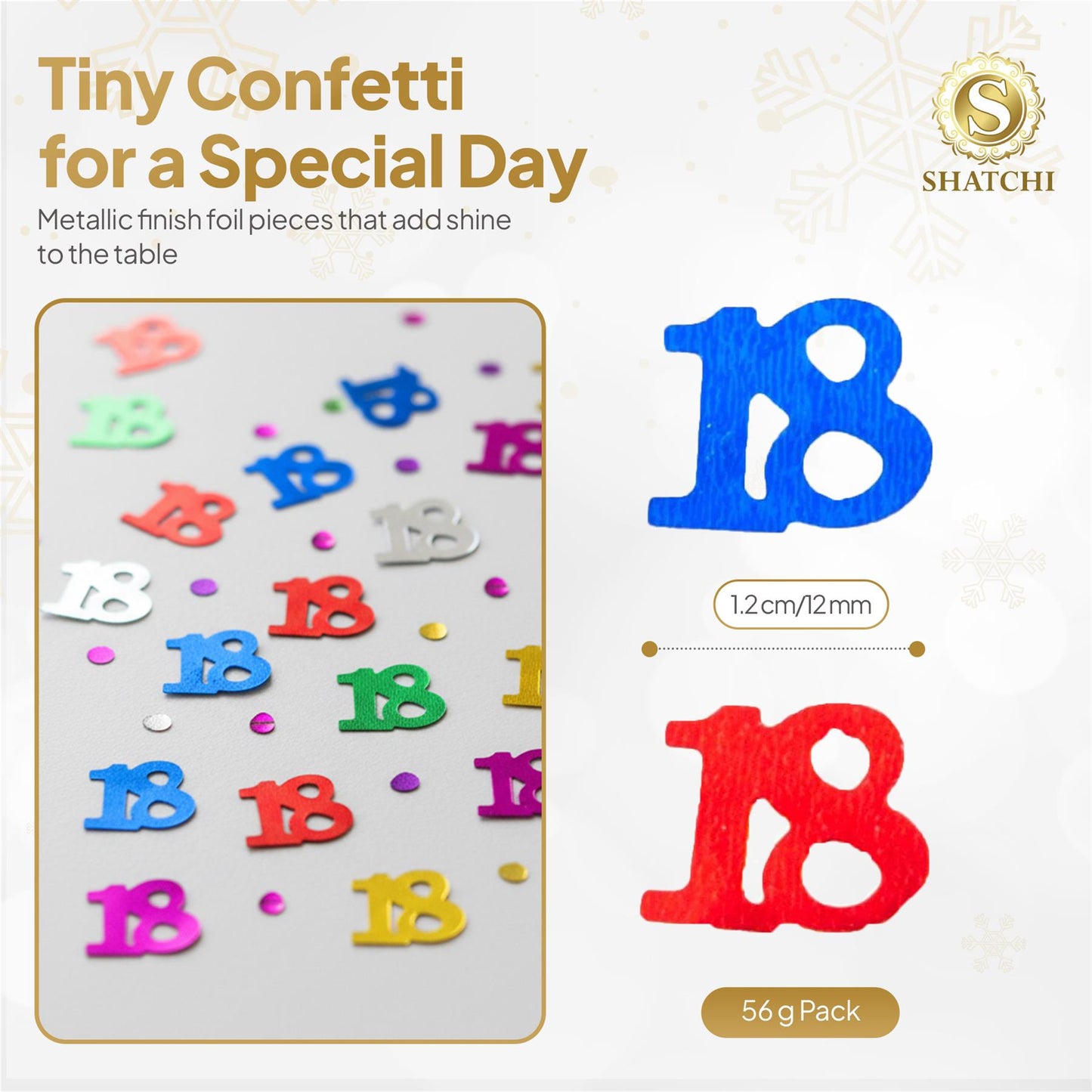 4 Packs of 18th Birthday Confetti Sprinkles