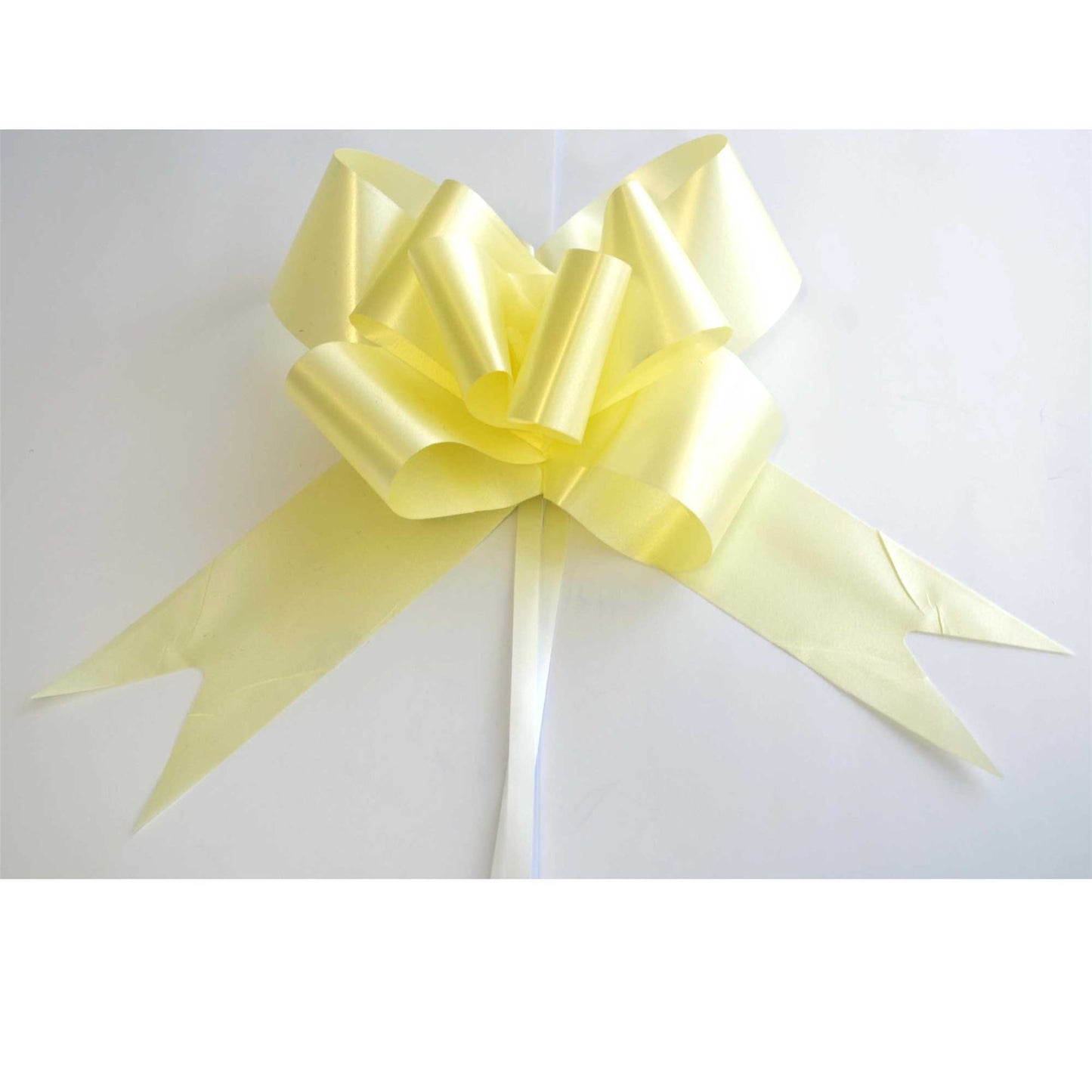 20Pcs 50mm Light Yellow Pull Bows