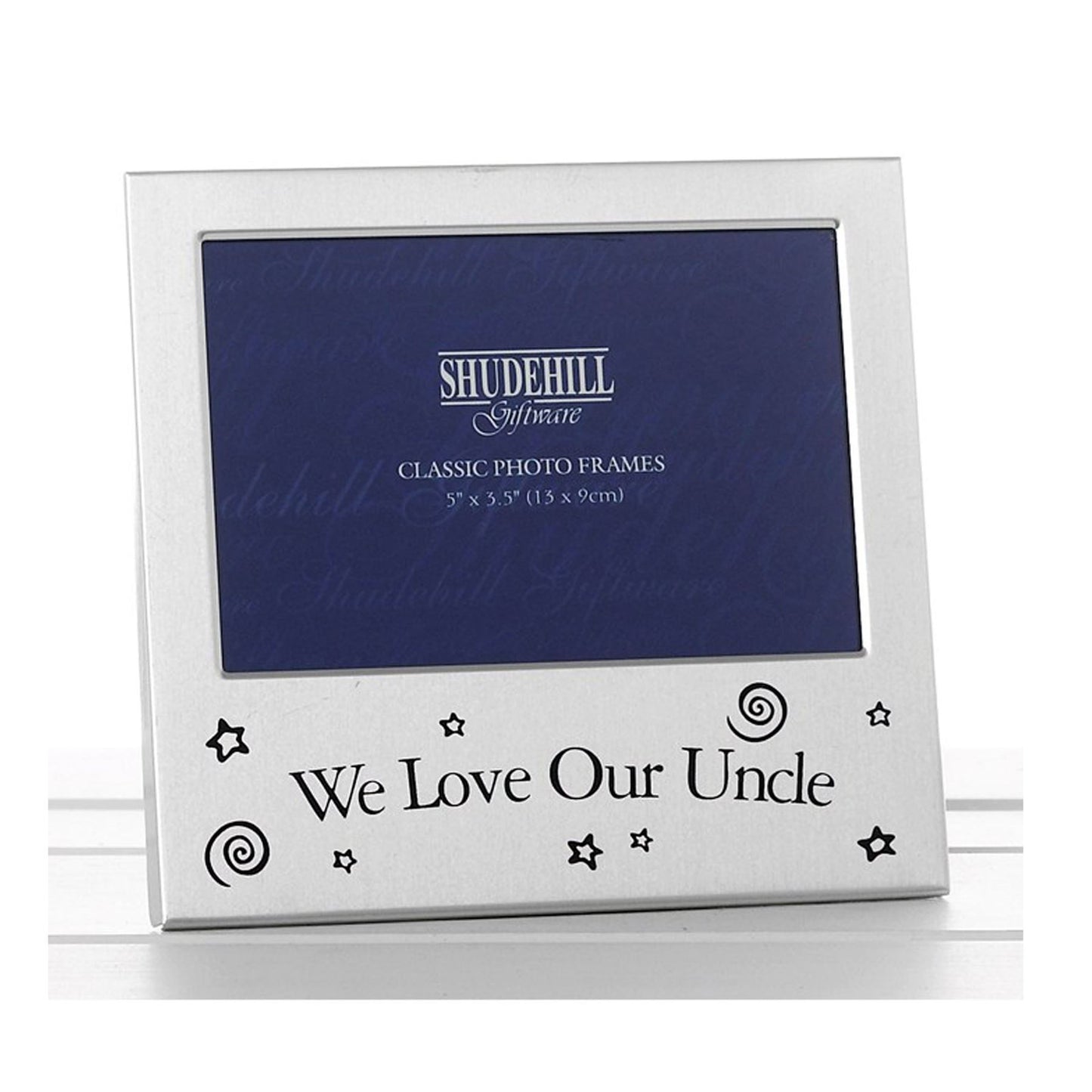 Satin Silver Photo Frame for Uncle (5" x 3")