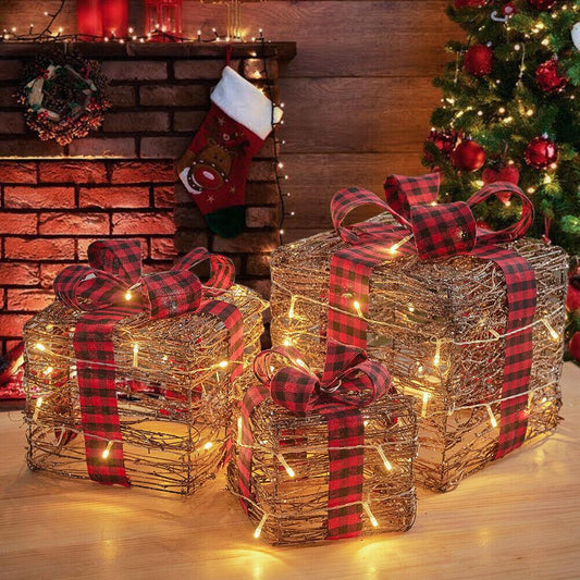 Rattan Gift Box with 20 LED
