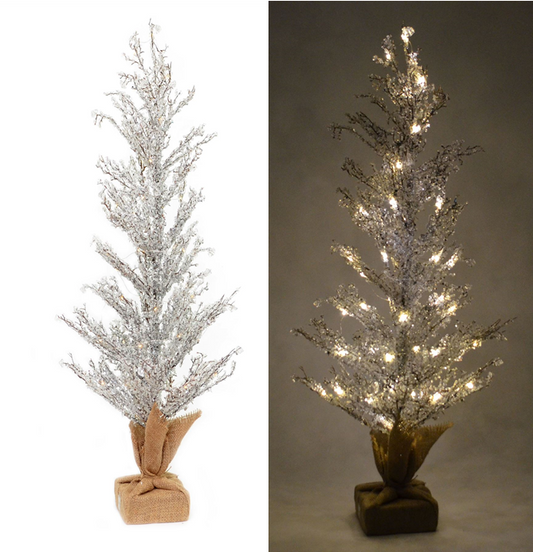 36in Pre-Lit Christmas Tree White Light Leafless