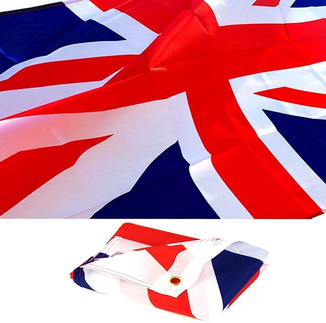 3Pcs Union Jack Flag - 5x3ft With Eyelets