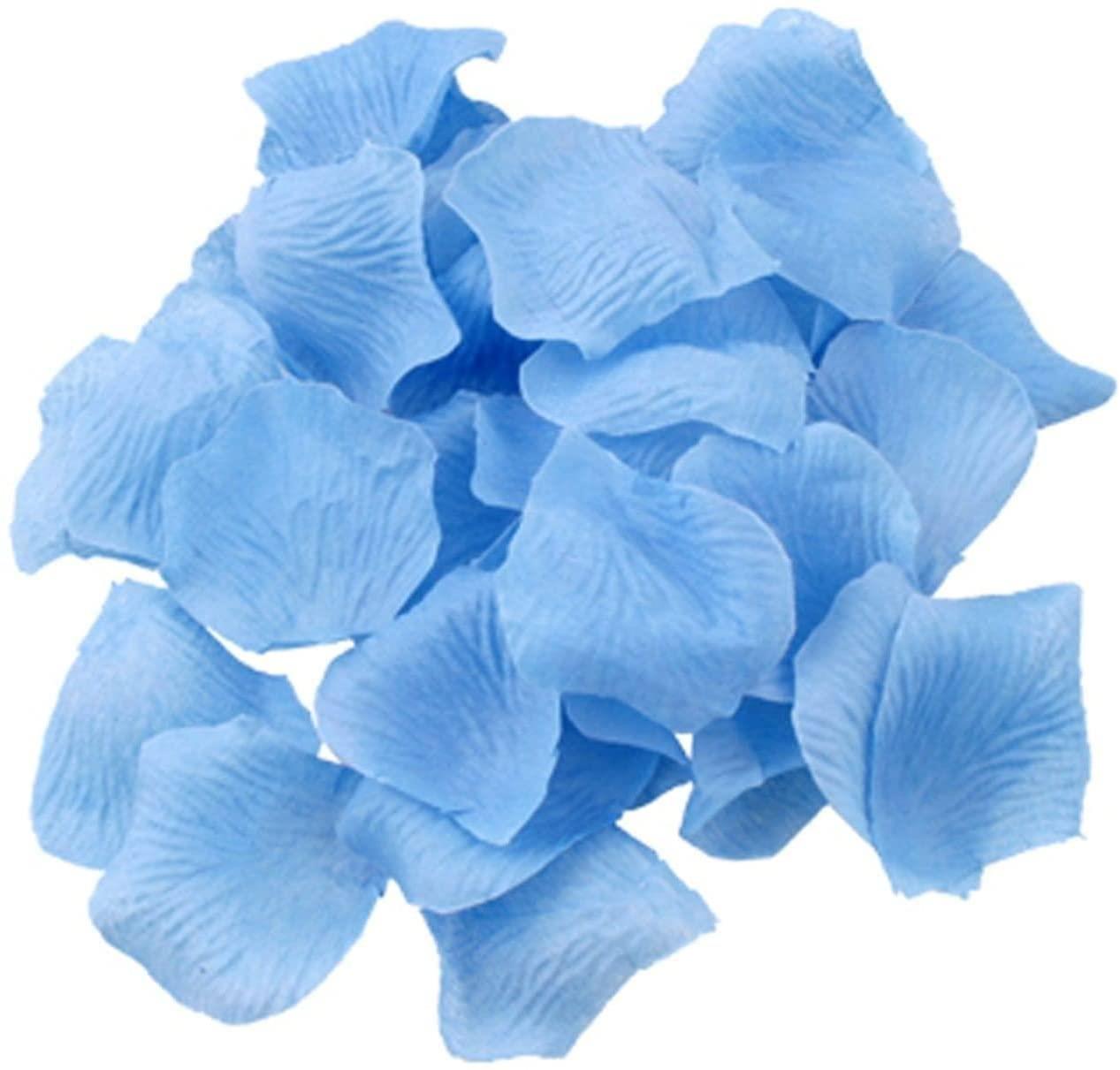 300 Light Blue Quality Silk Rose Petals