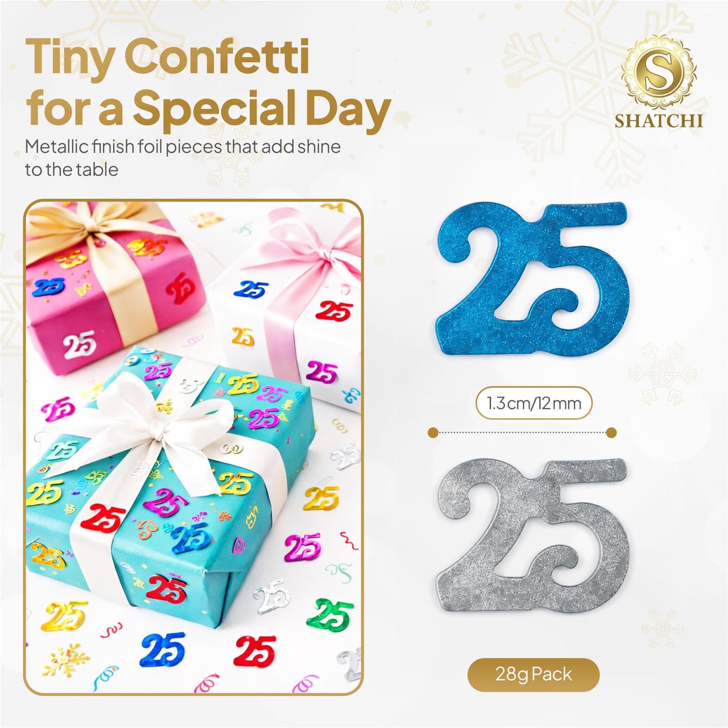 25th Birthday Confetti - Multicolour, 14g, 2 Pack