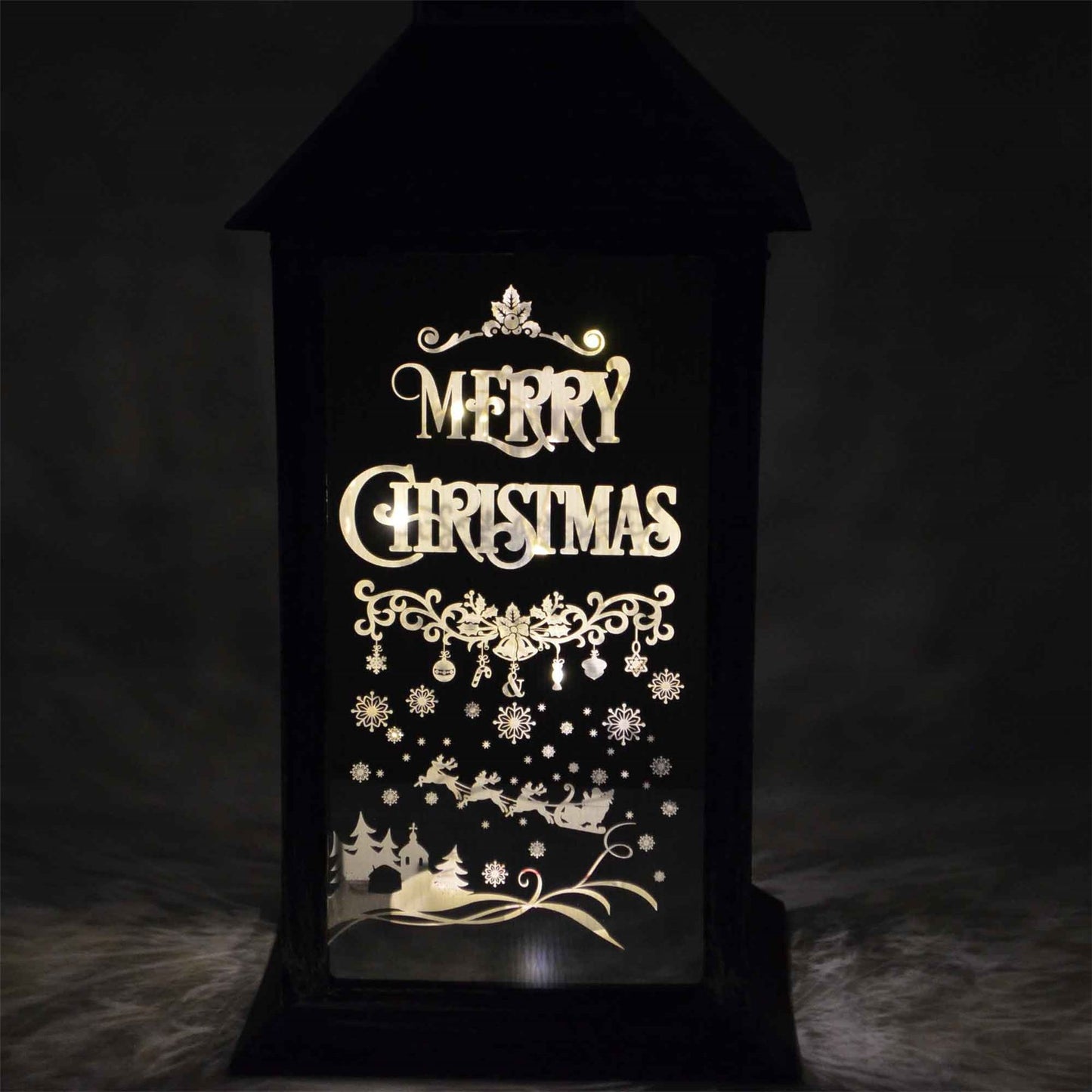 Rustic Silver Christmas Lantern