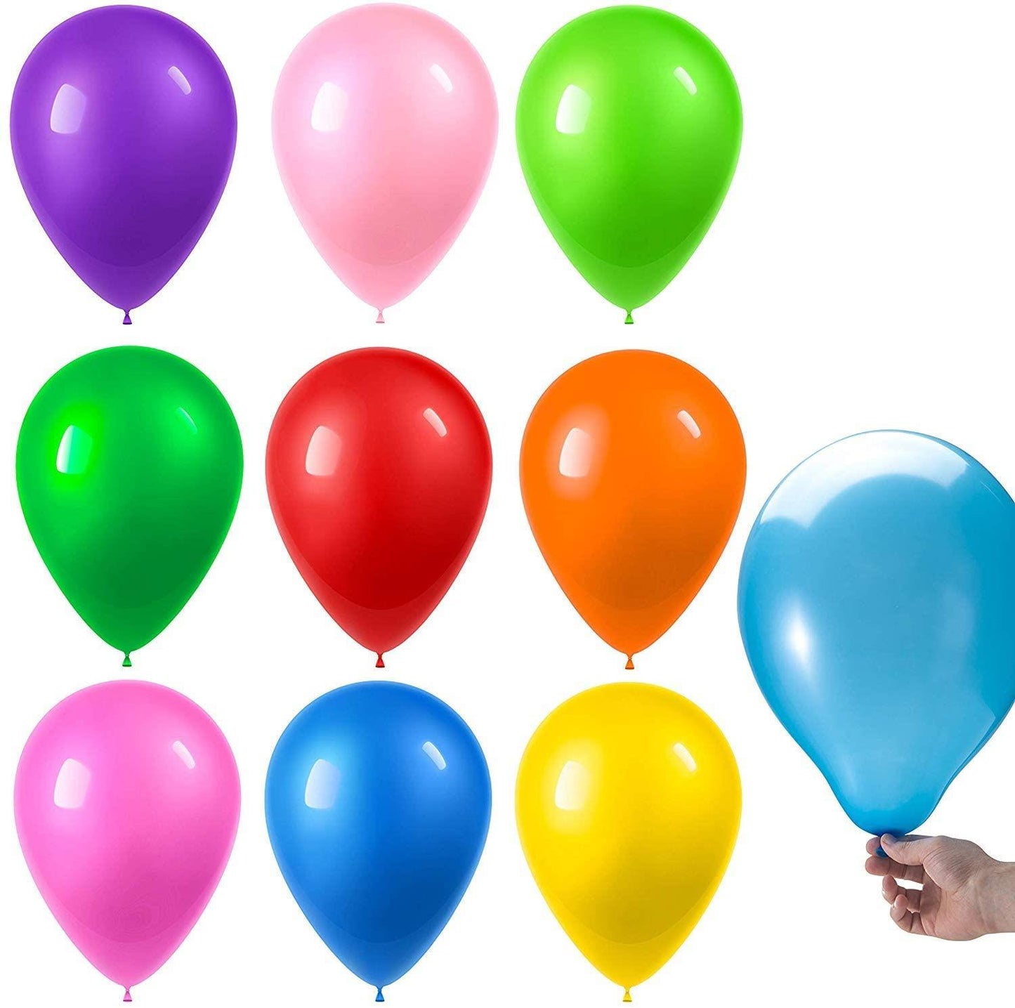 50 Assorted Coloured Balloons 12"