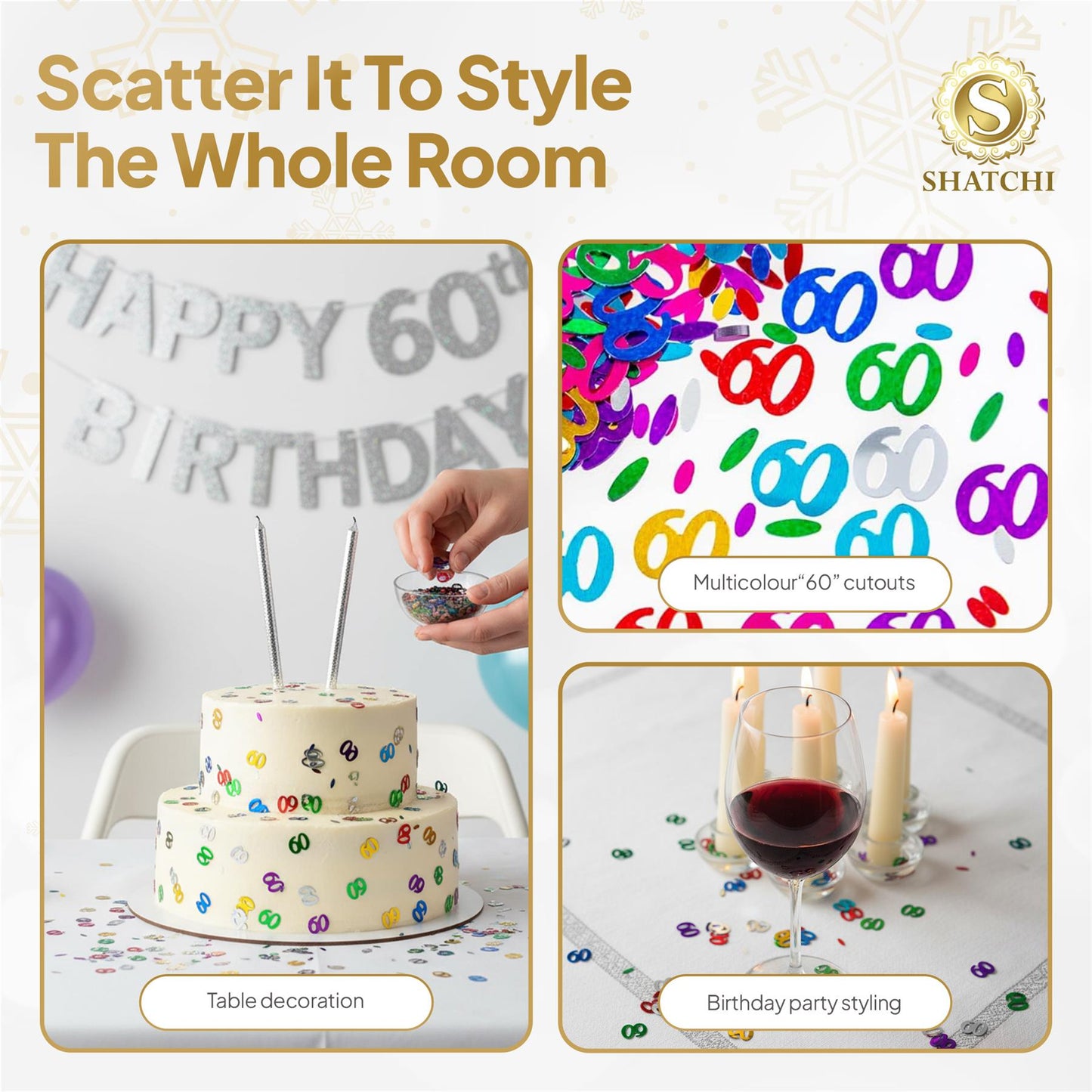 2 x 14g 60th Mix Happy Birthday Confetti