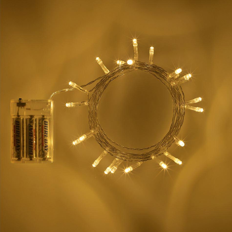 40 LED Warm White Battery Operated Fairy Lights