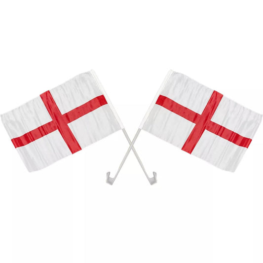 48cm x 31cm Set of 2 England St George Cross Car Flag