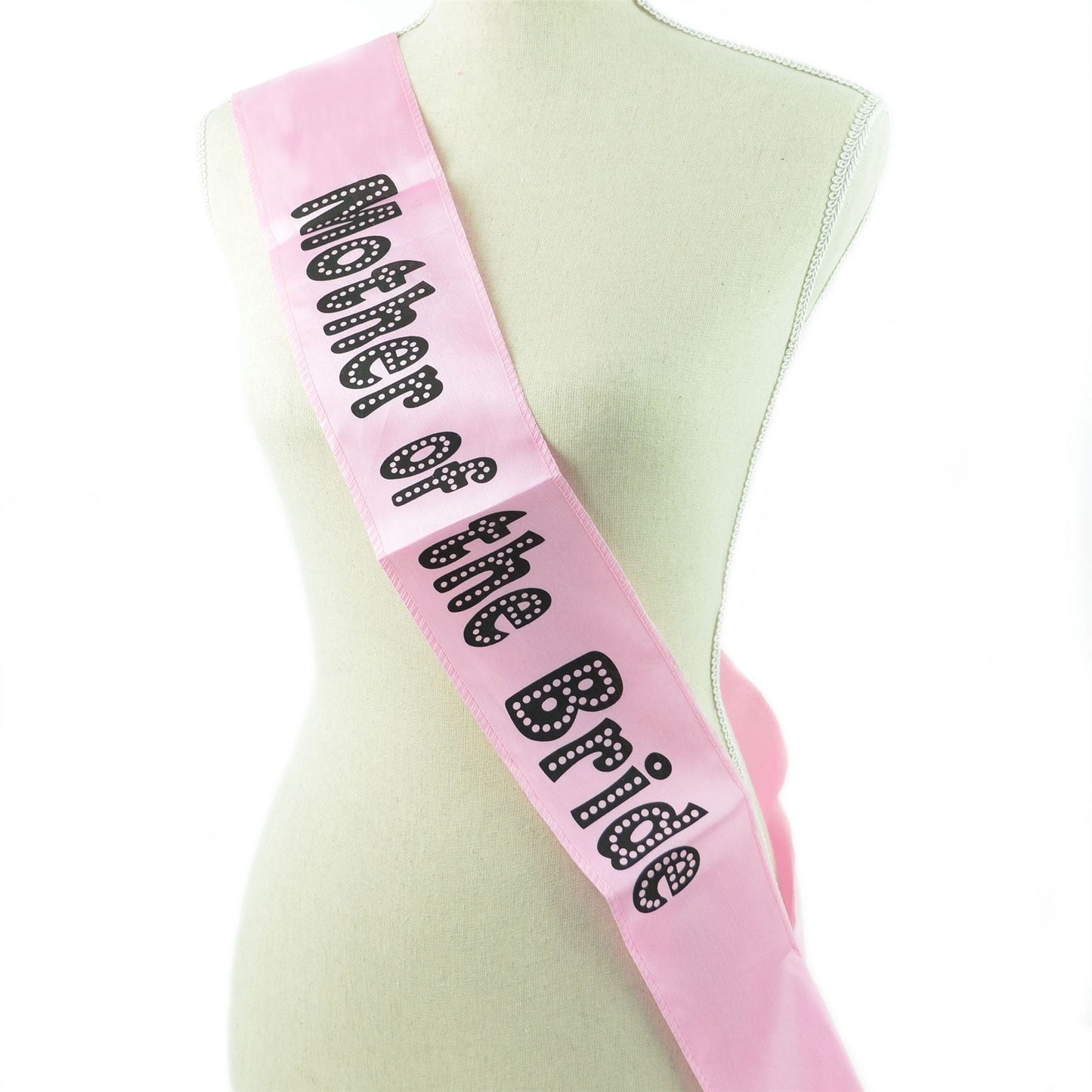 Shatchi Mother of the Bride Sash Pink-Black