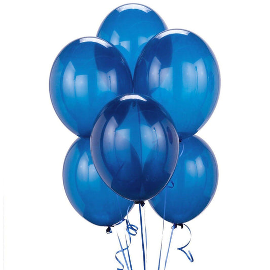 10 Dark Blue Balloons (12")