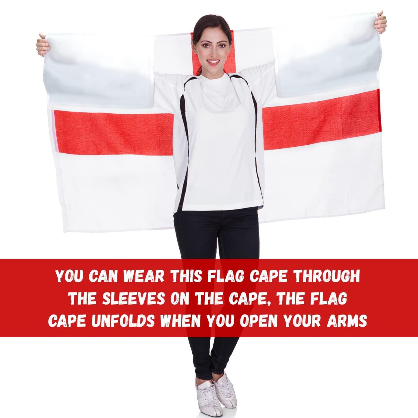 England St George Flag With Sleeve 5Ft X 3FT