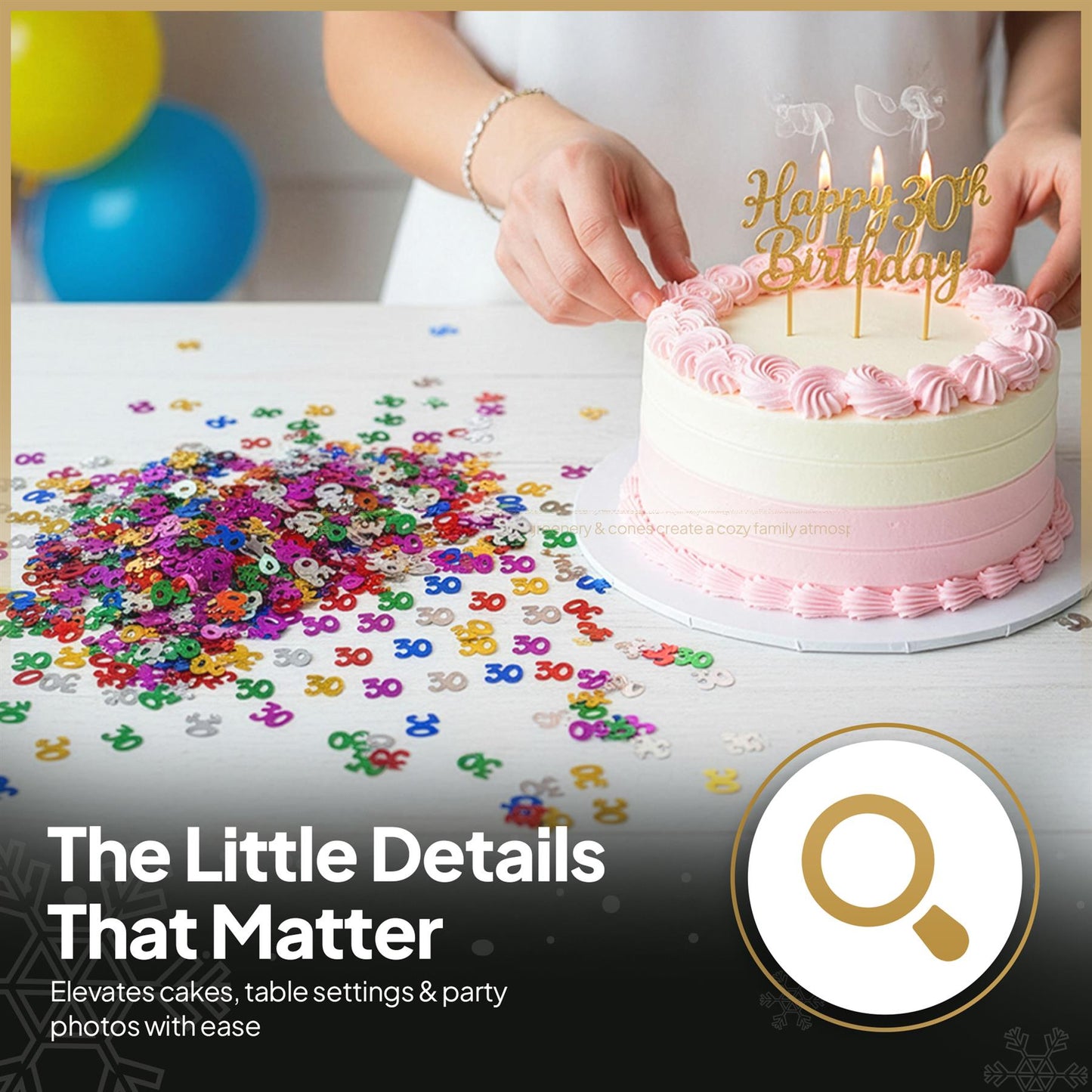 2 Packs of 30th Mix Happy Birthday Confetti 14g each