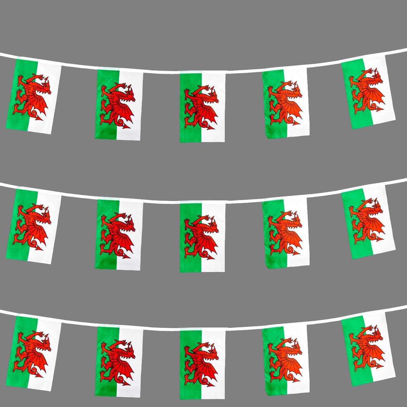 Welsh Bunting 14X21CM 10M 30 Flags