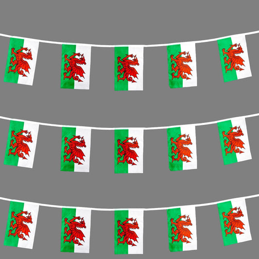 Welsh Bunting 14X21CM 10M 30 Flags