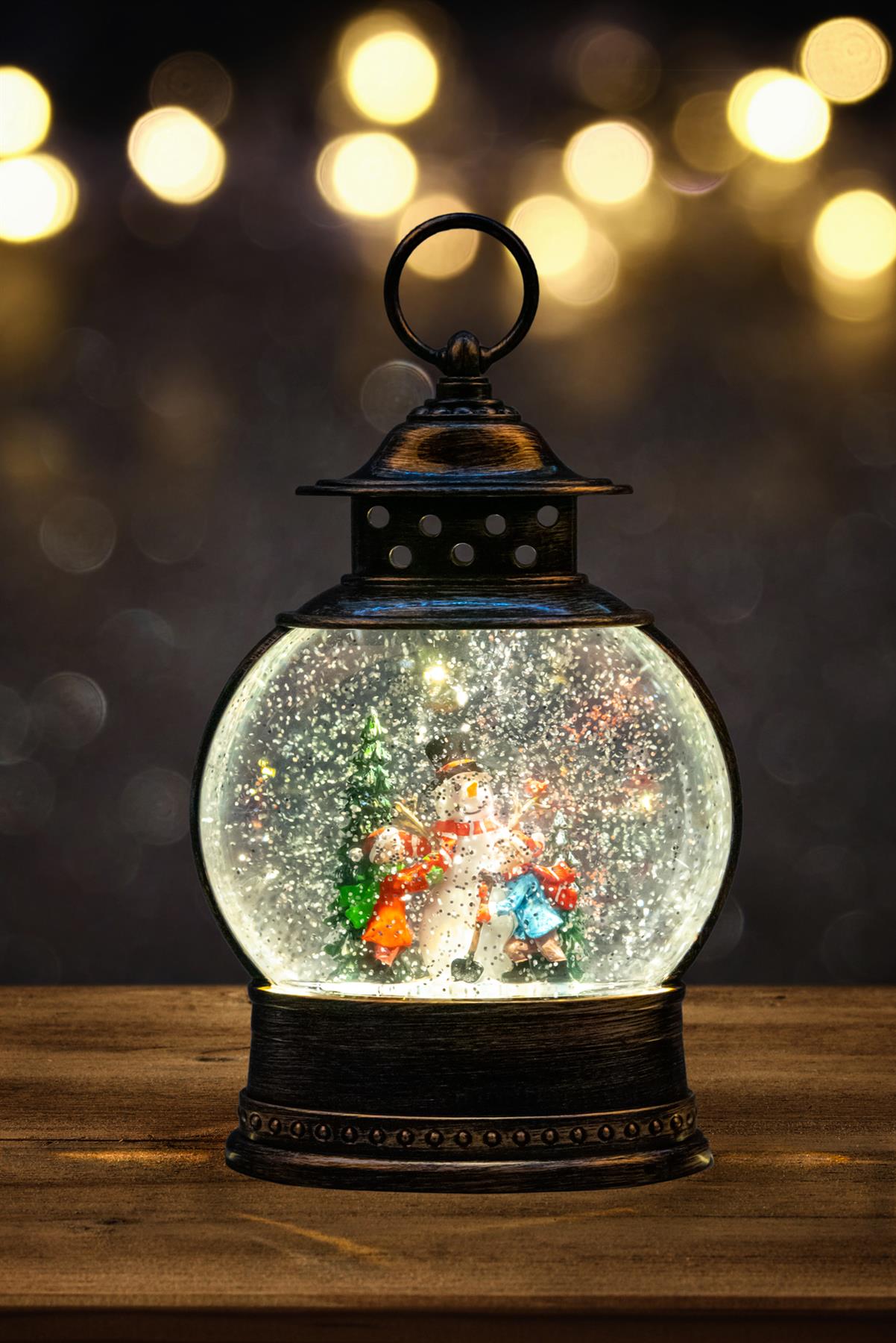 Light-Up Nativity Lantern Snow Globe