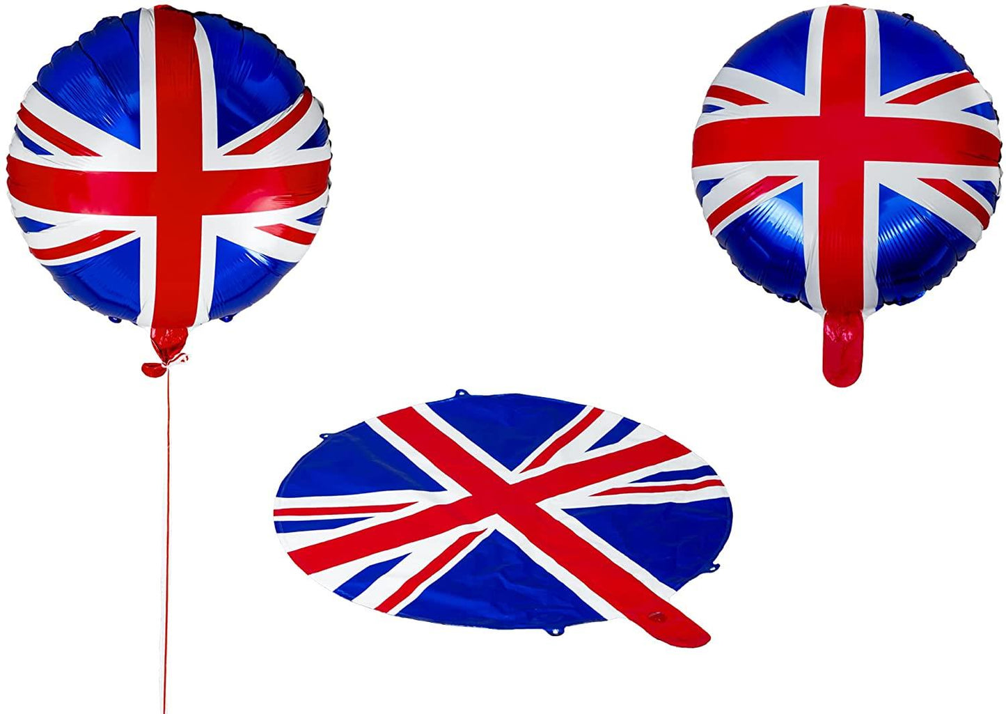 40 Union Jack Foil Balloons 18-inch Flag Printed Helium Fillable