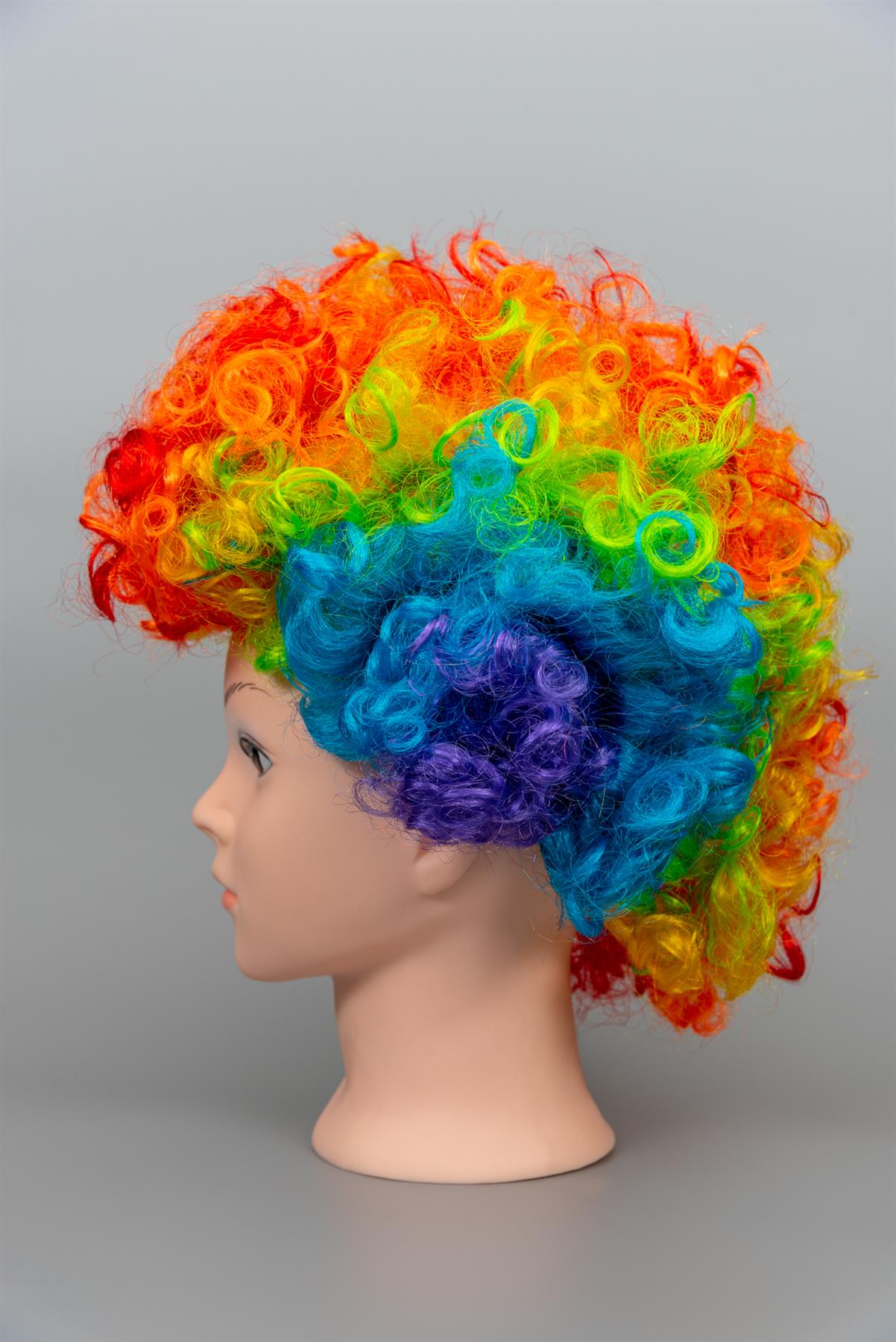 Multi Color Afro Curly Wig