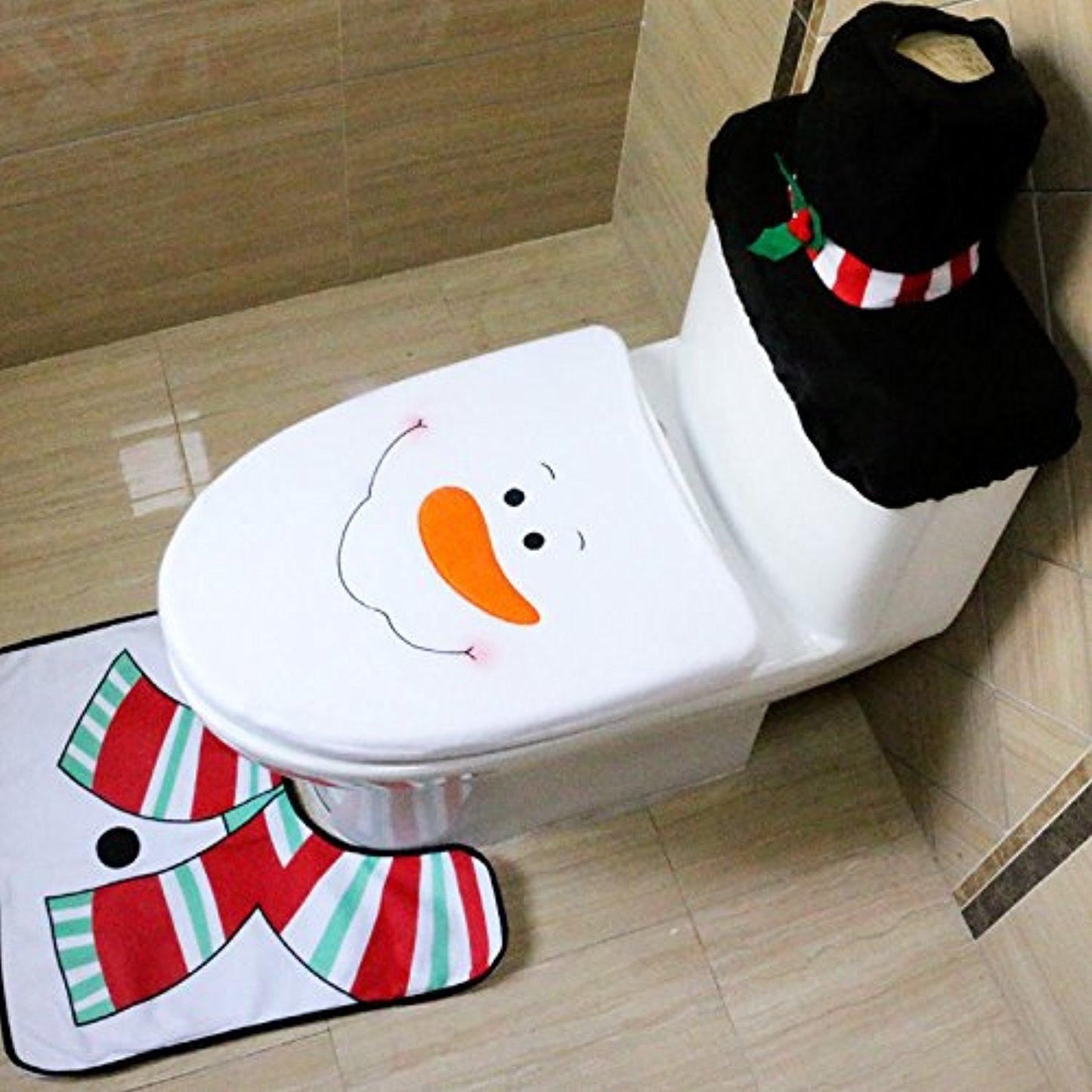 Christmas Snowman Toilet Seat Cover