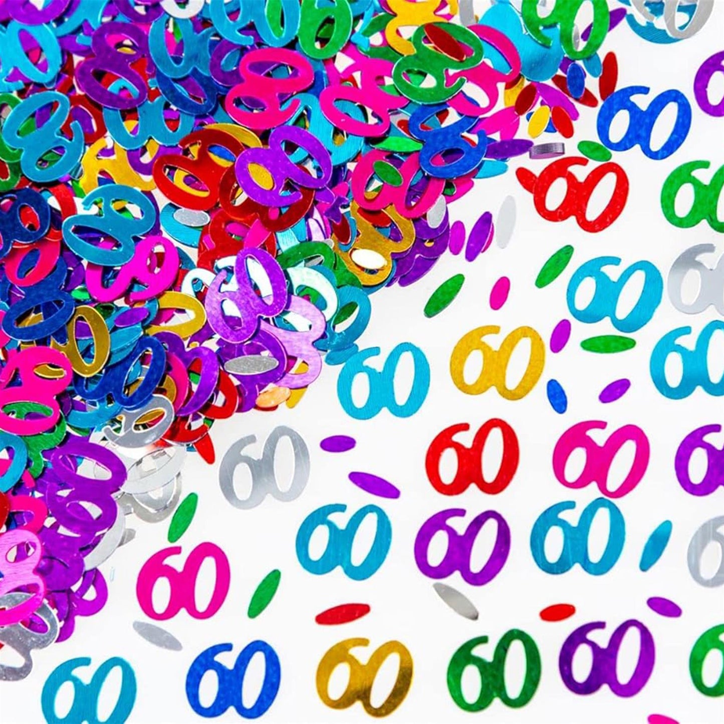 4x 14g 60th Happy Birthday Confetti - Mix