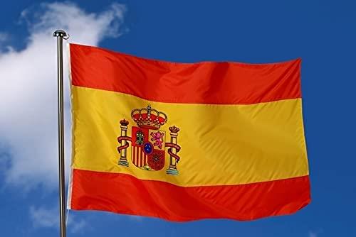 Spain Flag 5x3ft With Eyelets