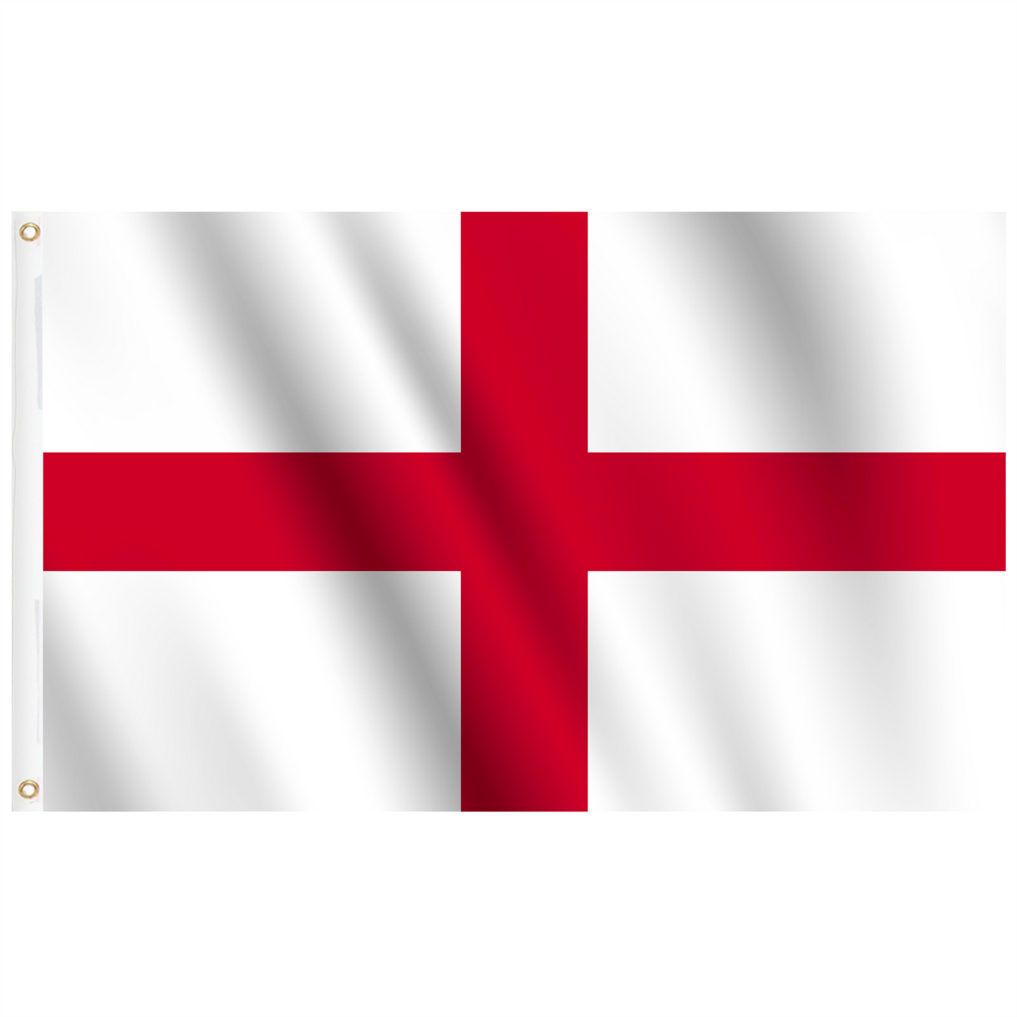 England Party Pack Total 38Pcs Including 8x5ft Flag 5x3ft Flag,10M/25Flags Square Bunting 10 St George Balloons and 25 Red and White Balloons