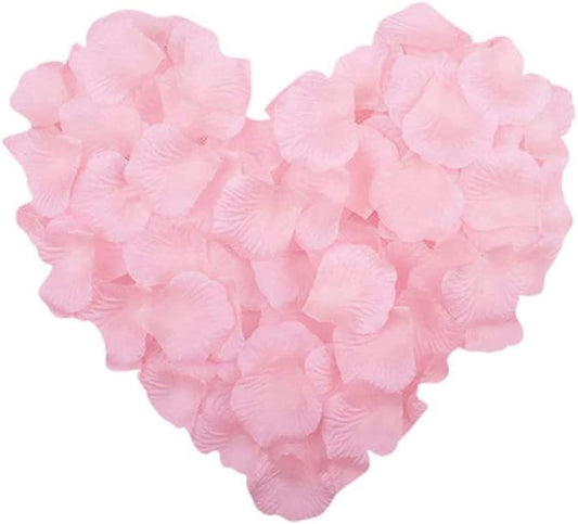 100 Light Pink Silk Rose Petals