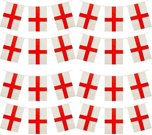 St George Bunting 20x30cm - 10m 25 Flags