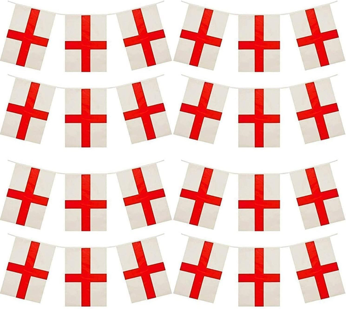 St George Bunting 20x30cm - 10m 25 Flags