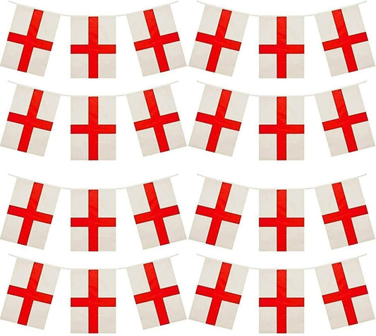 St George Bunting 20x30cm - 10m 25 Flags