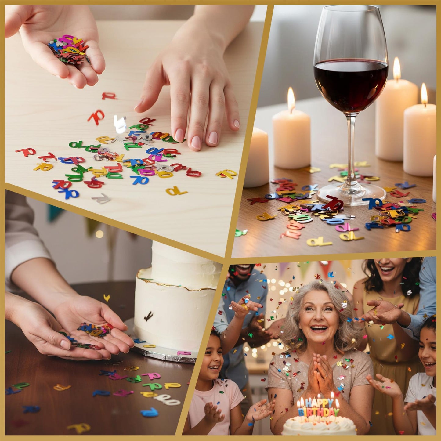 2 x 14g 70th Mix Happy Birthday Confetti