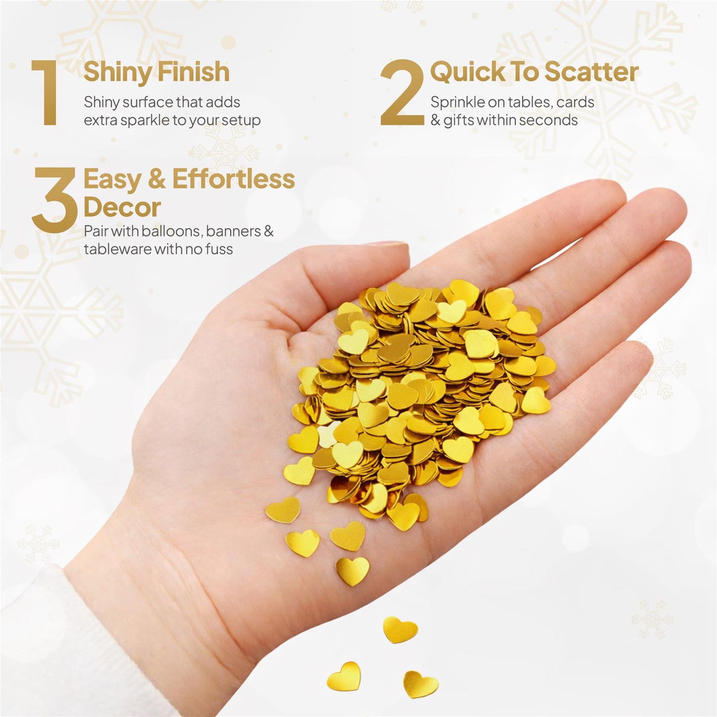 Heart Confetti Gold 14g, 1 Pack