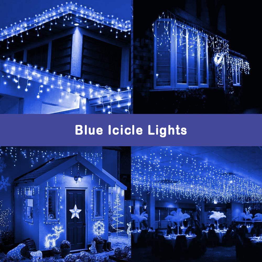 1200 Blue LED Icicle Lights