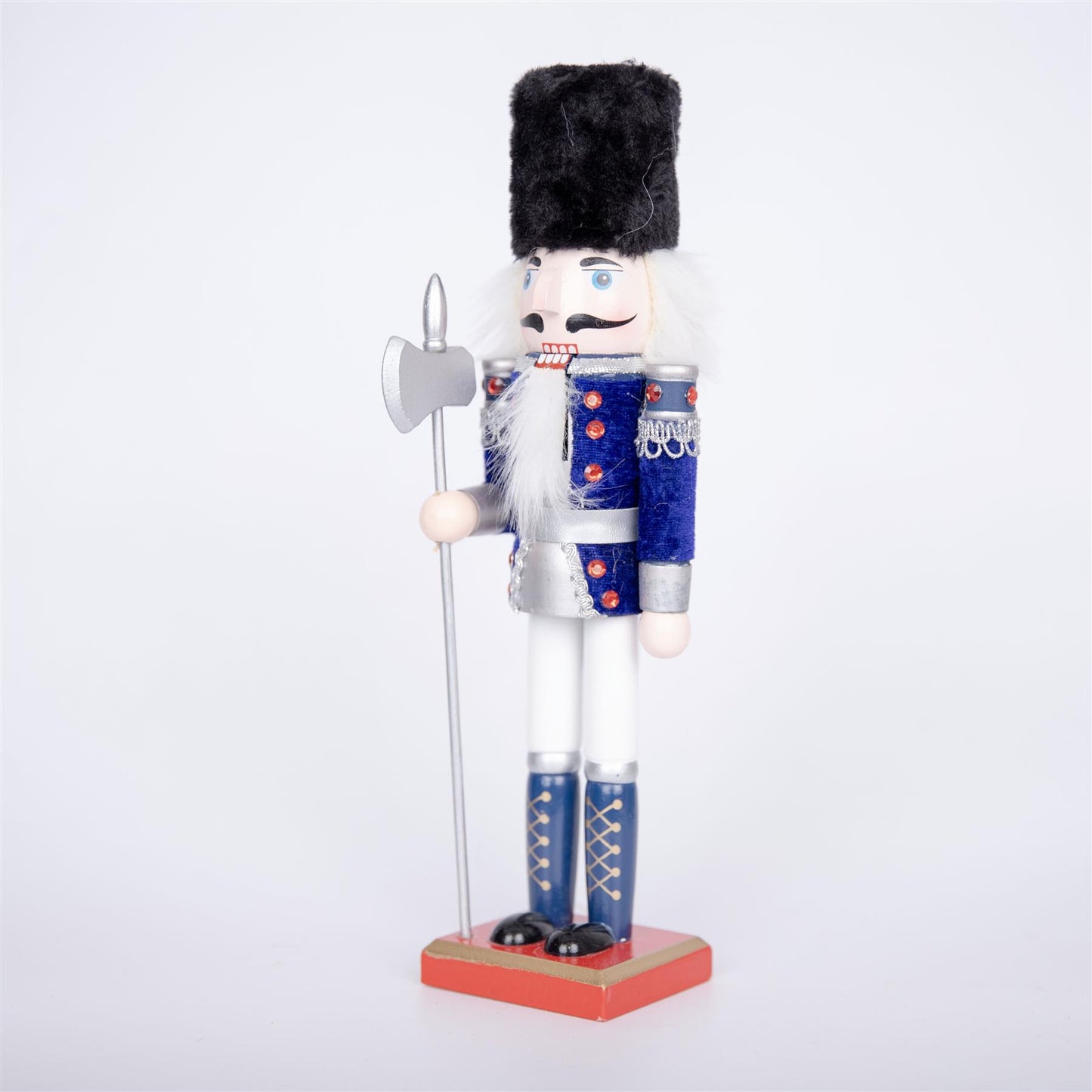 30cm Wooden Nutcracker Figures Christmas Ornament 3Pcs Set