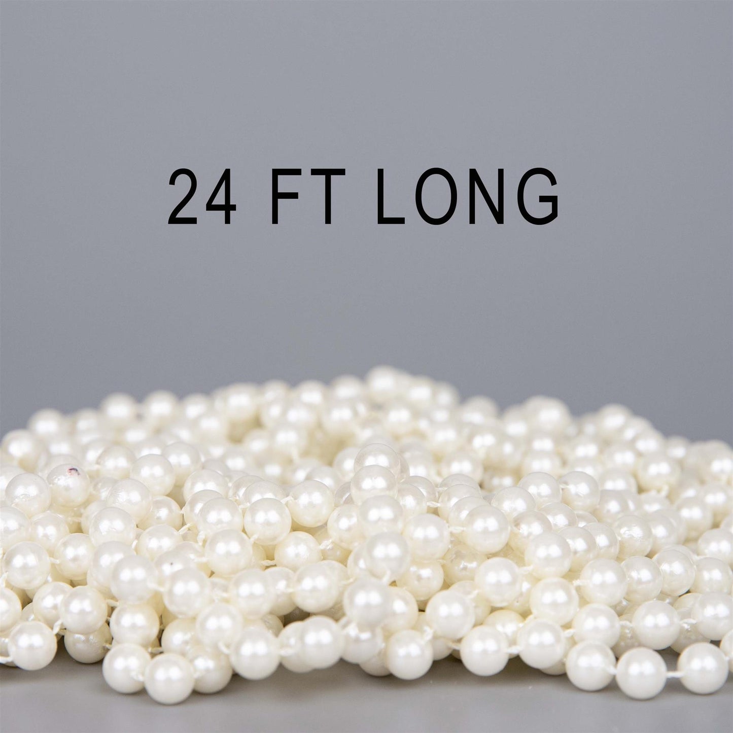 24ft Pearl White Hanging Bead Garland