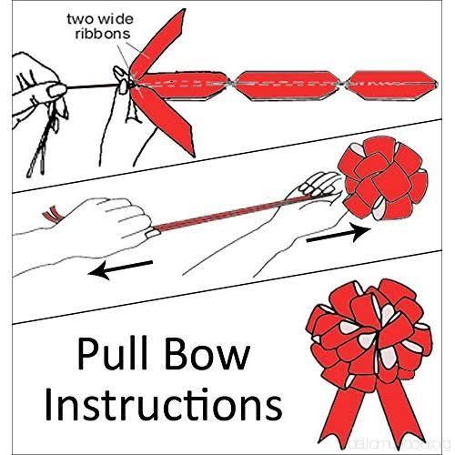 20 Red Pull Bows 50mm