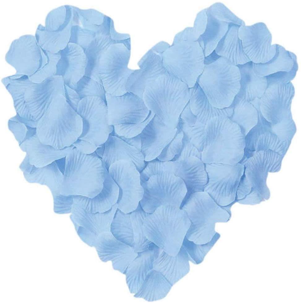 500 Light Blue Quality Silk Rose Petals